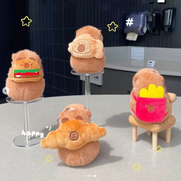 Llavero Peluche Capybara Lunch Time