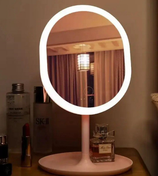 Espejo con luz led forma ovalada