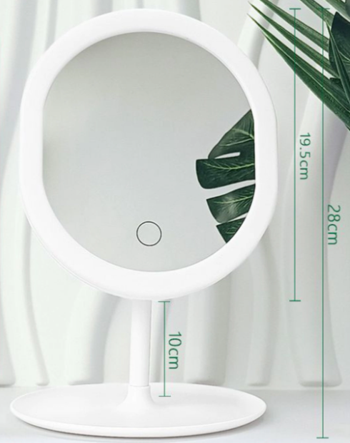 Espejo con luz led forma ovalada