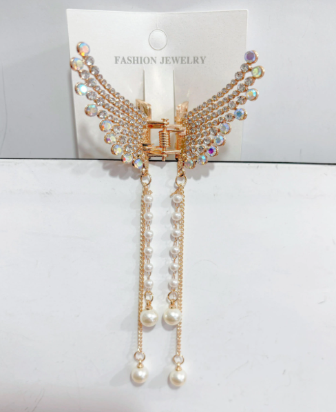 Broche con glitter mariposas