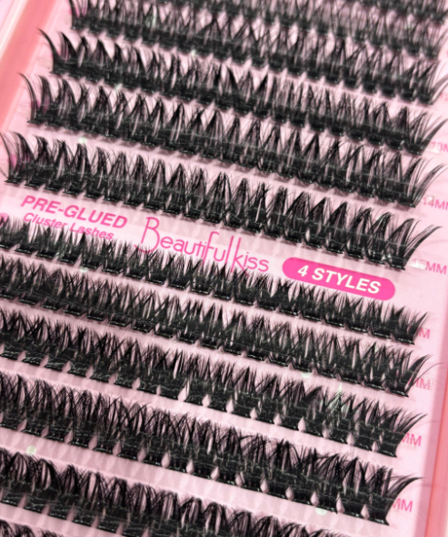 SET DE PESTAÑAS CON PEGAMENTO