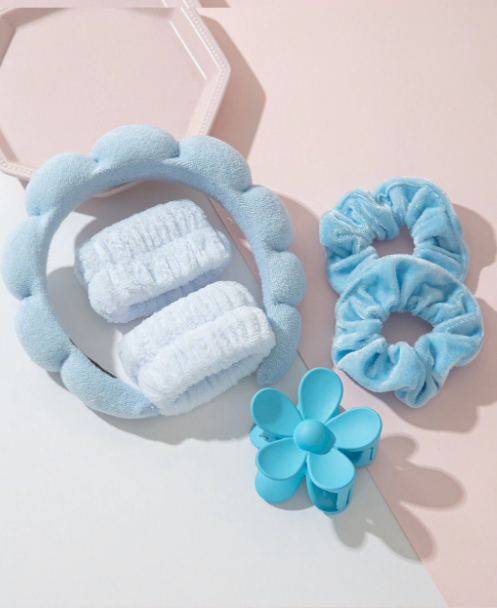 KIT VINCHA + MUÑEQUERA + BROCHE + COLITAS