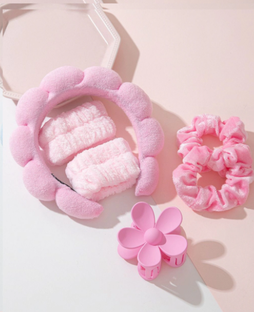 KIT VINCHA + MUÑEQUERA + BROCHE + COLITAS