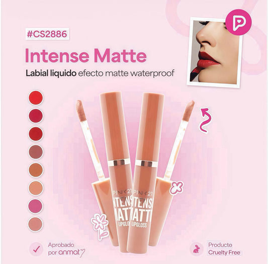 Labial líquido efecto matte waterproof Pink21