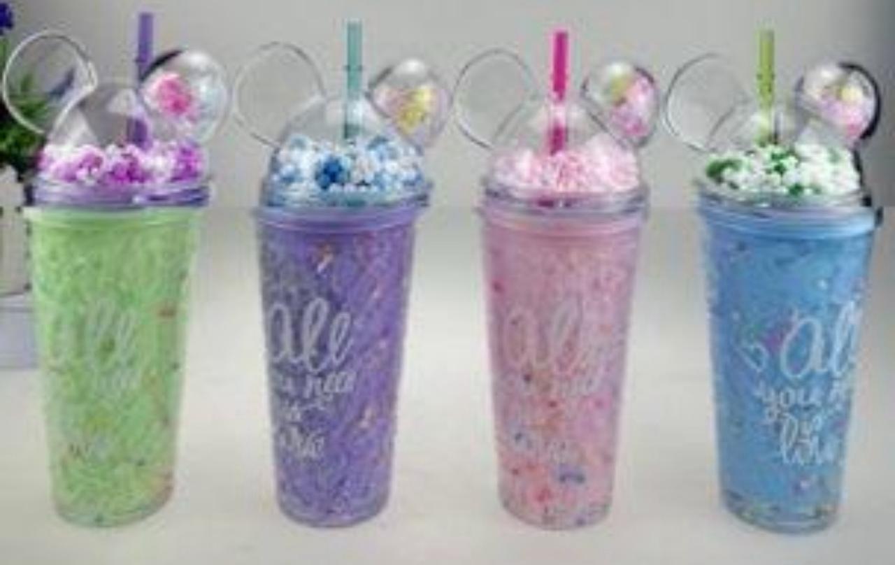 Vaso Tapa Mikey Con Gel 450ml