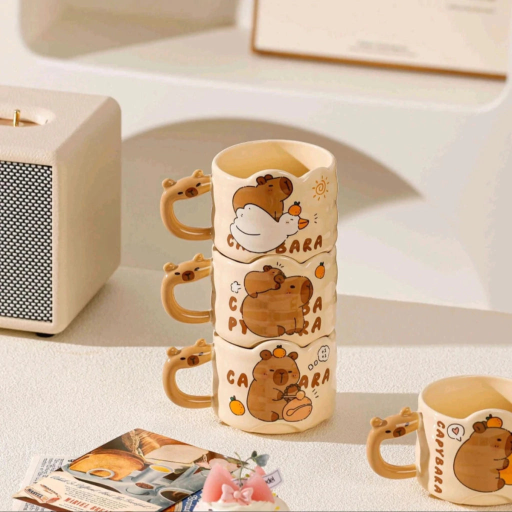 Taza Capybara Apilable con Cuchara