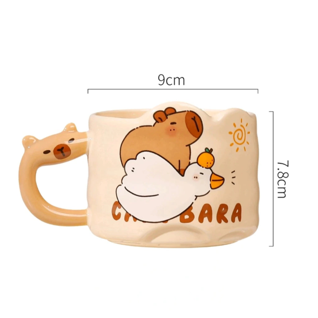 Taza Capybara Apilable con Cuchara