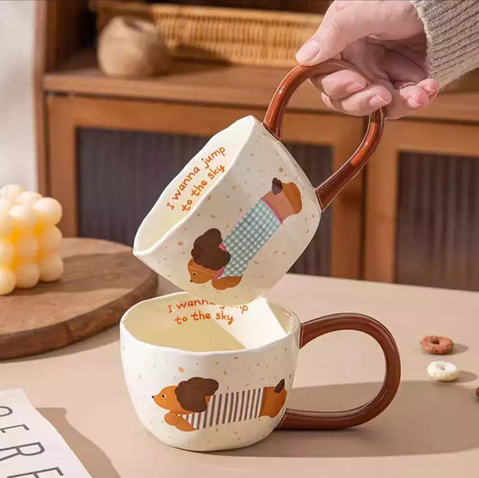 Taza de Ceramica Perro Salchicha