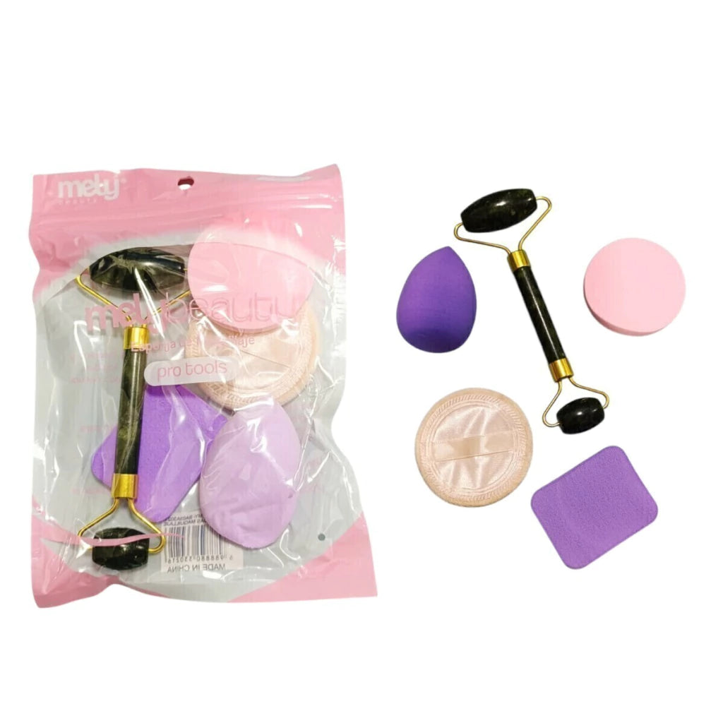 Set de Esponjas de Maquillaje + Masajeador Jade 5 PCS