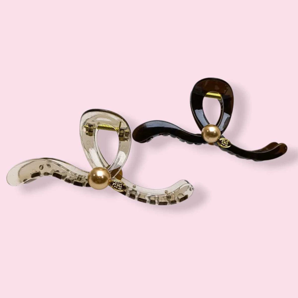 Pack Broche de Pelo Curva Perla con Dije x12pcs