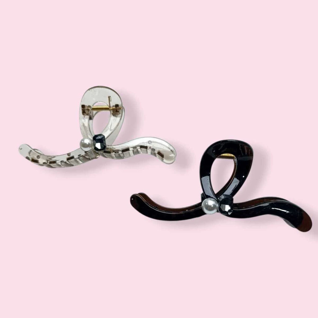Pack Broche de Pelo Curva Perla con Dije x12pcs