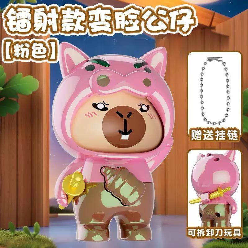 Llavero Adorno con Expresiones Cambiantes Capybara Guerrero
