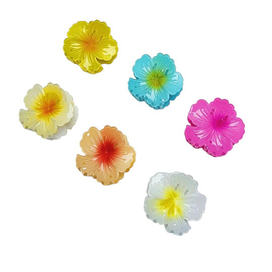 Broche para pelo Flor Hawaiana x12u