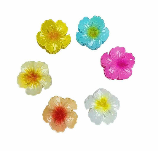 Broche para pelo Flor Hawaiana x12u