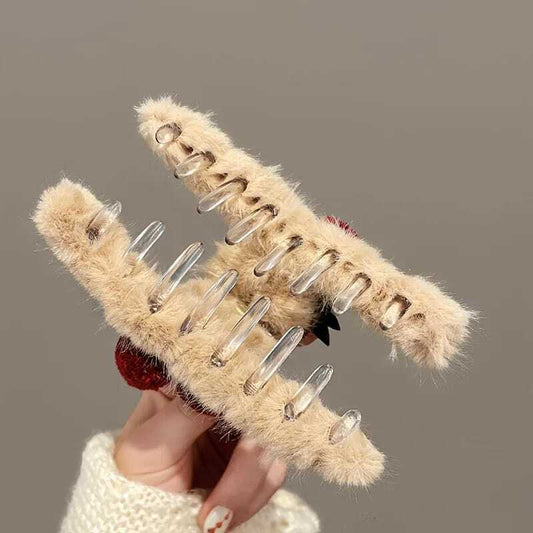 Broche de Pelo Peluche Cereza x12u