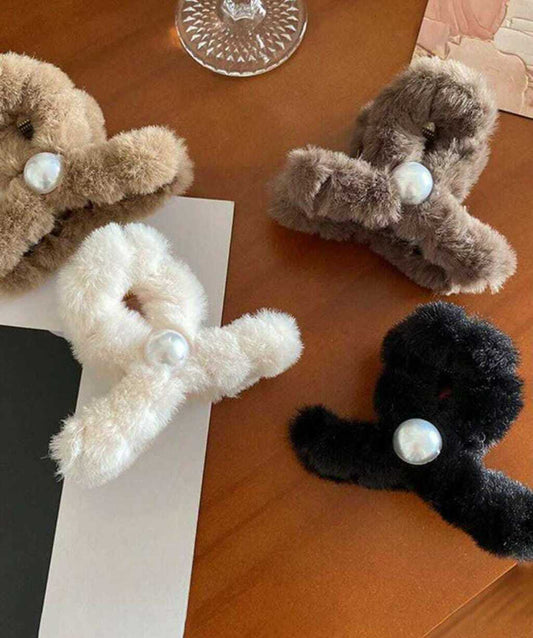 Mini Broche de Pelo Perla x12u