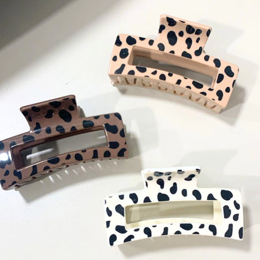 Pack Broche cuadrada x12pcs animalprimt 8.5cm