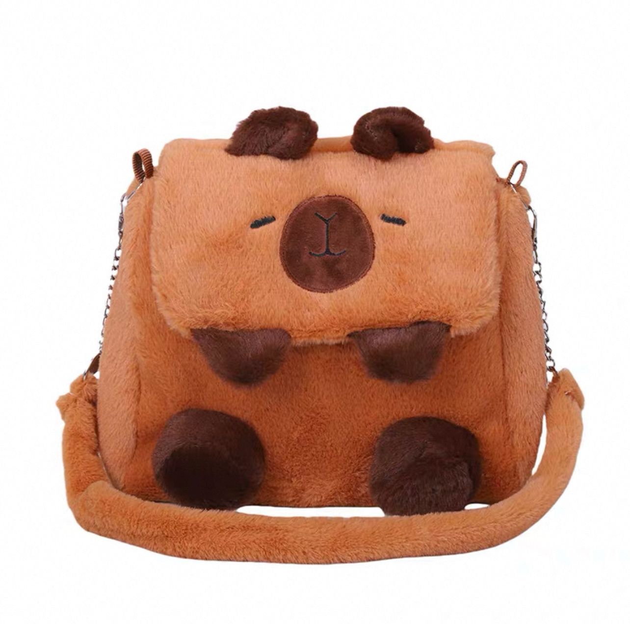 Mochila /Cartera Peluche Capybara 25cmx25cm