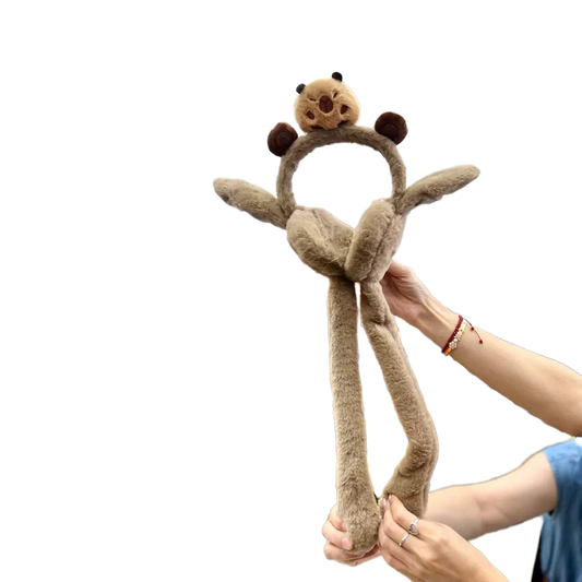 VINCHA OREJERAS CAPYBARA MOVIBLES CON SONIDO