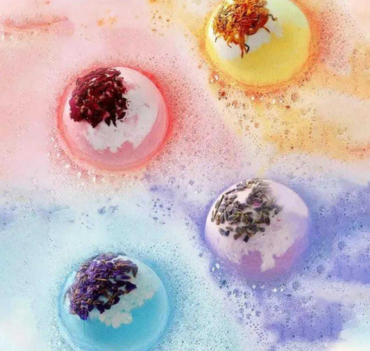 Pack x12u Bomba de Baño Efervescente con Flores Secas