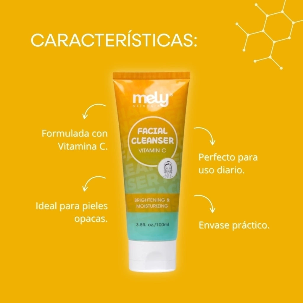 Facial Cleanser Mely 100ml Vitamin C