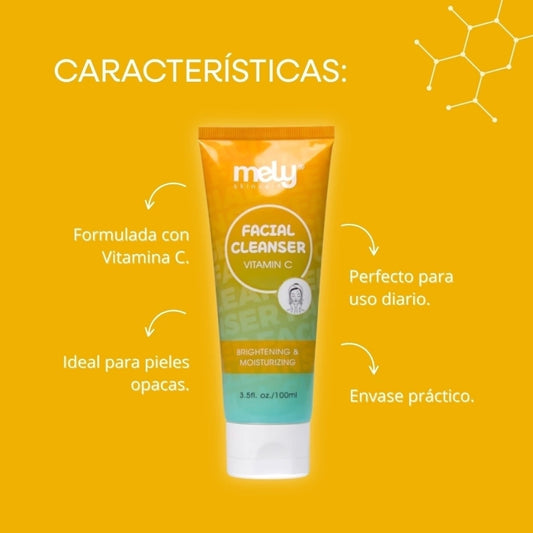 Limpiador Facial Cleanser Mely 100ml Vitamin C