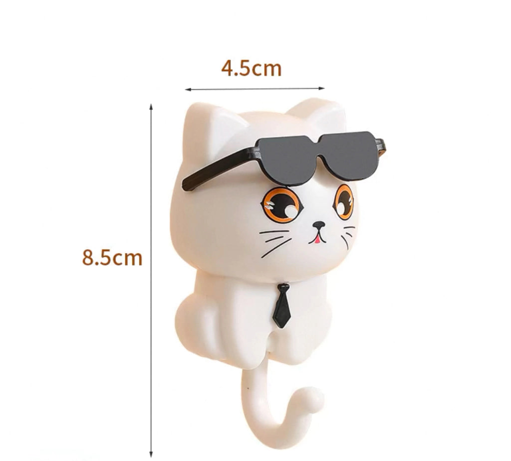Gancho Adhesivo Gatito Con Gafa PORTALLAVES