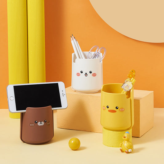 Organizador Portalápices Animal con Apoya Celular