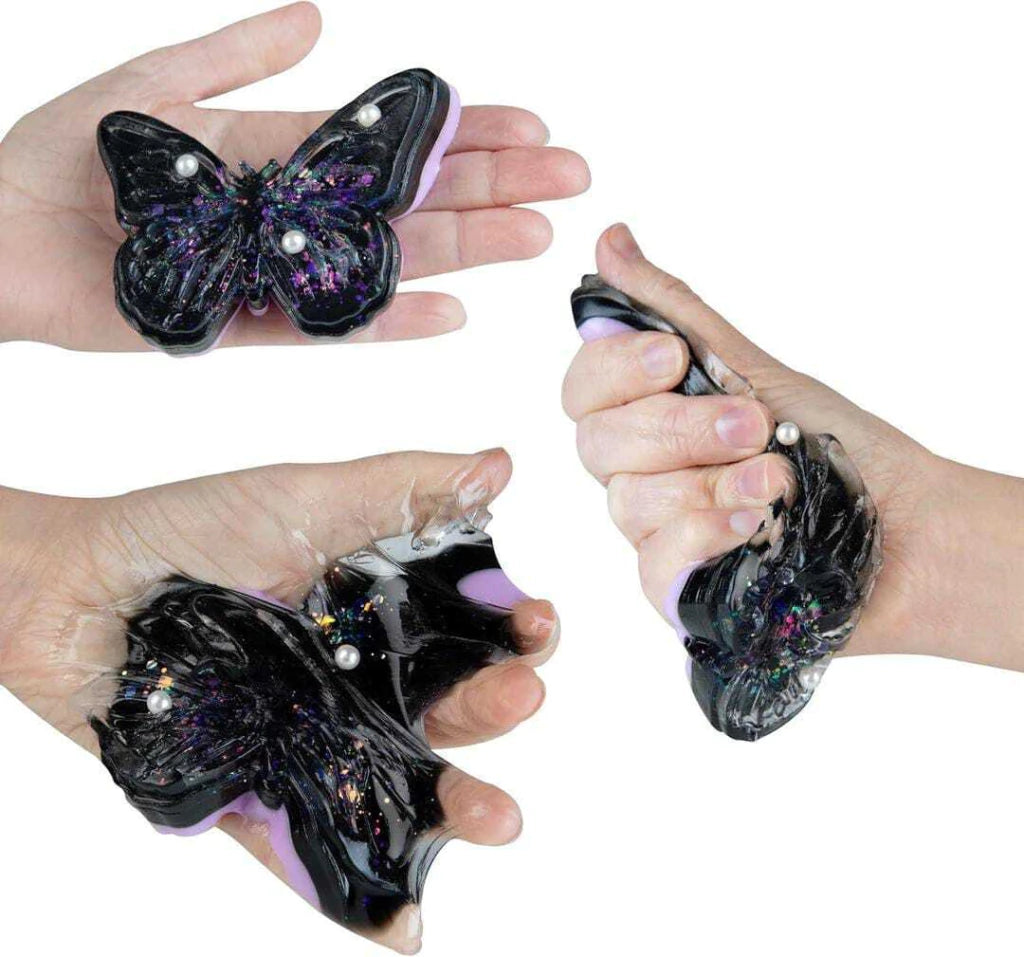 Squishy Mariposa con Glitter Hello Cat