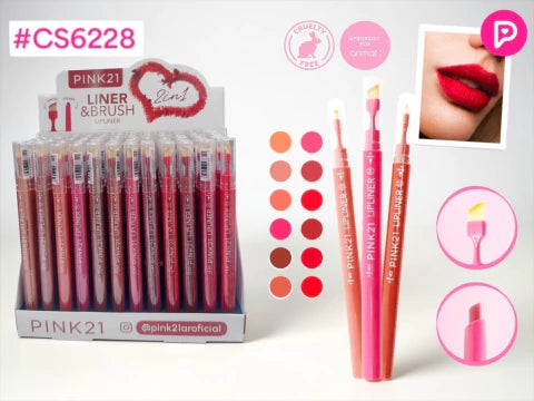 Delineador de labio con brocha PINK21
