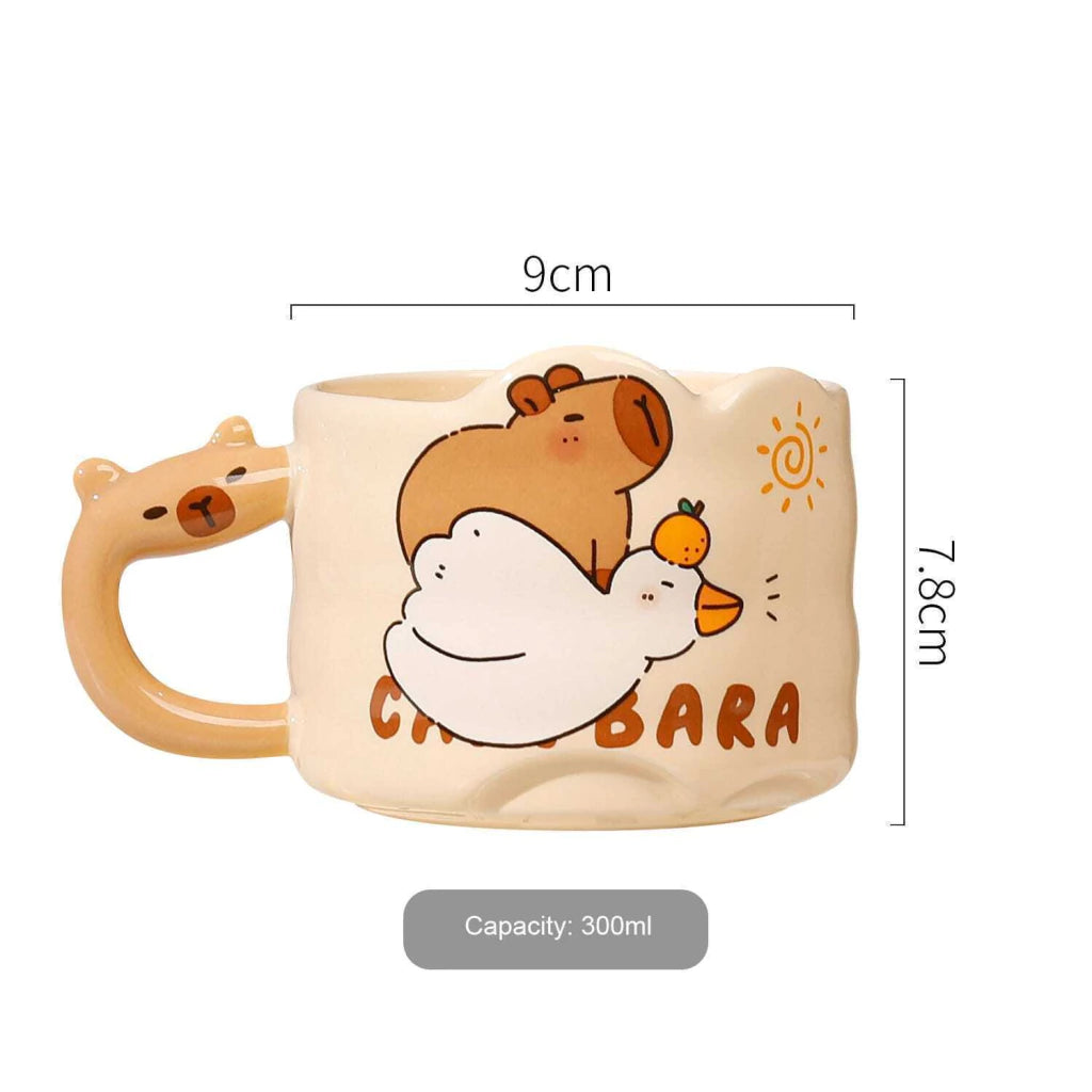Taza Capybara Apilable con Cuchara
