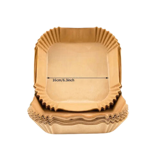 Papel para Freidora de Aire Cuadrado 16cm 100pcs