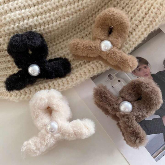 Mini Broche de Pelo Perla x12u