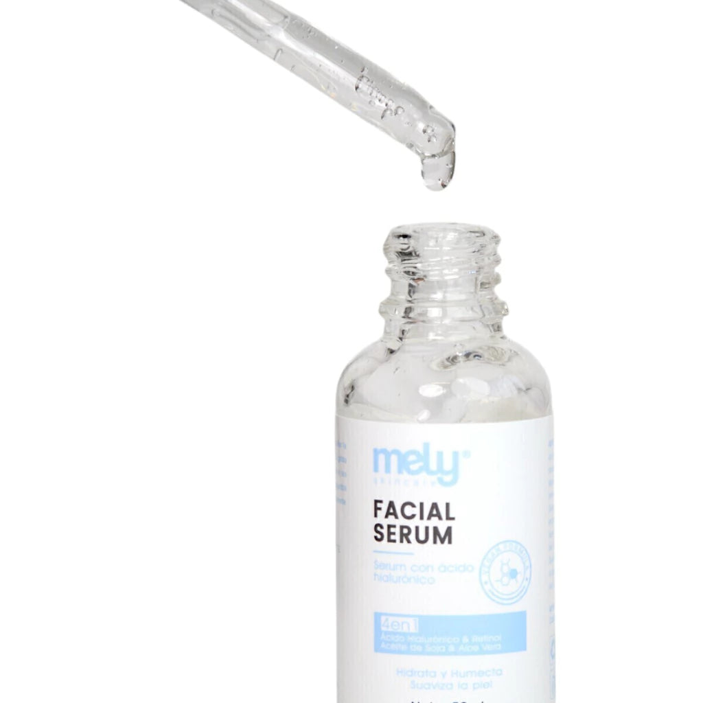 SERUM FACIAL 4 EN 1 ÁCIDO HIALURÓNICO, RETINOL ALOE VERA Y HABA DE SOJA