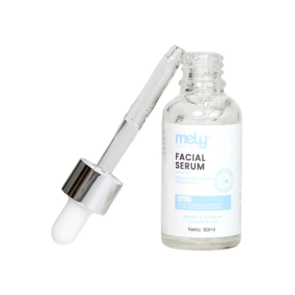SERUM FACIAL 4 EN 1 ÁCIDO HIALURÓNICO, RETINOL ALOE VERA Y HABA DE SOJA