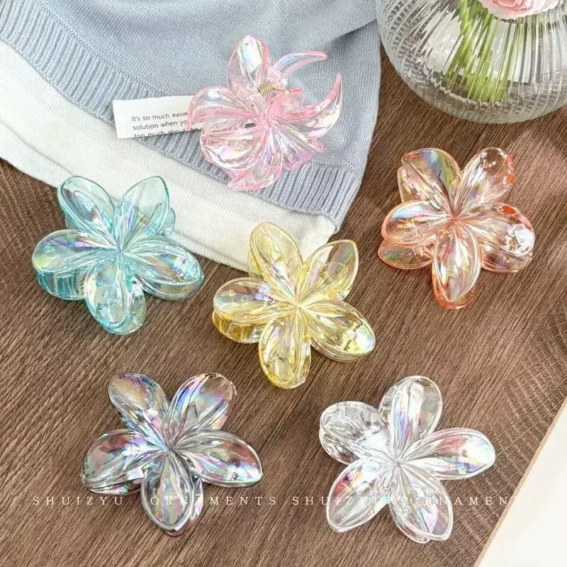 Pack x12u Broches de Pelo Flor Bali Translucido