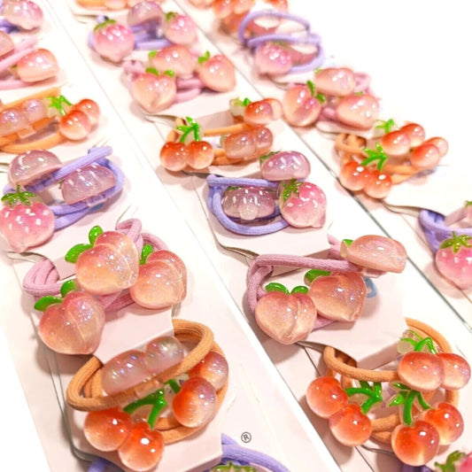 Colitas de Cabello Frutas con Destello