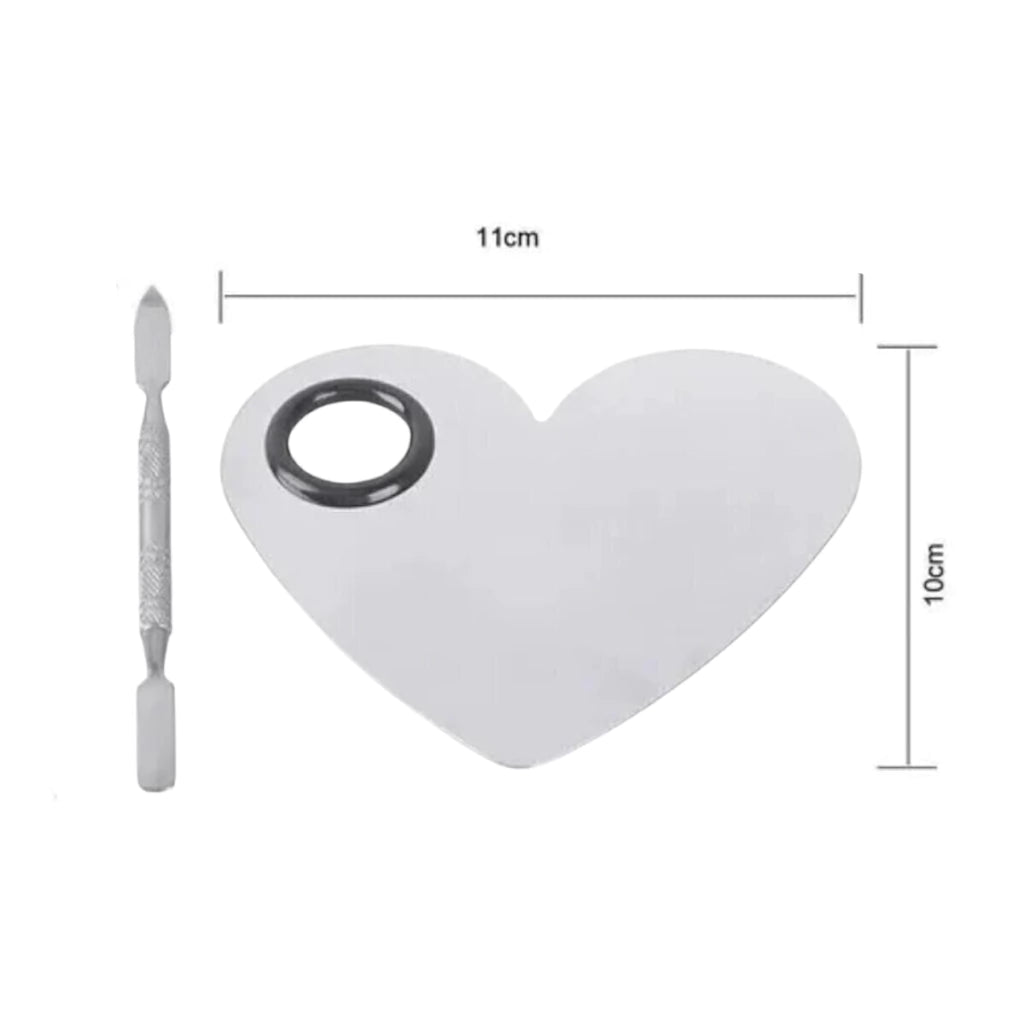 Paleta Mezcladora Forma Corazon con Espatula