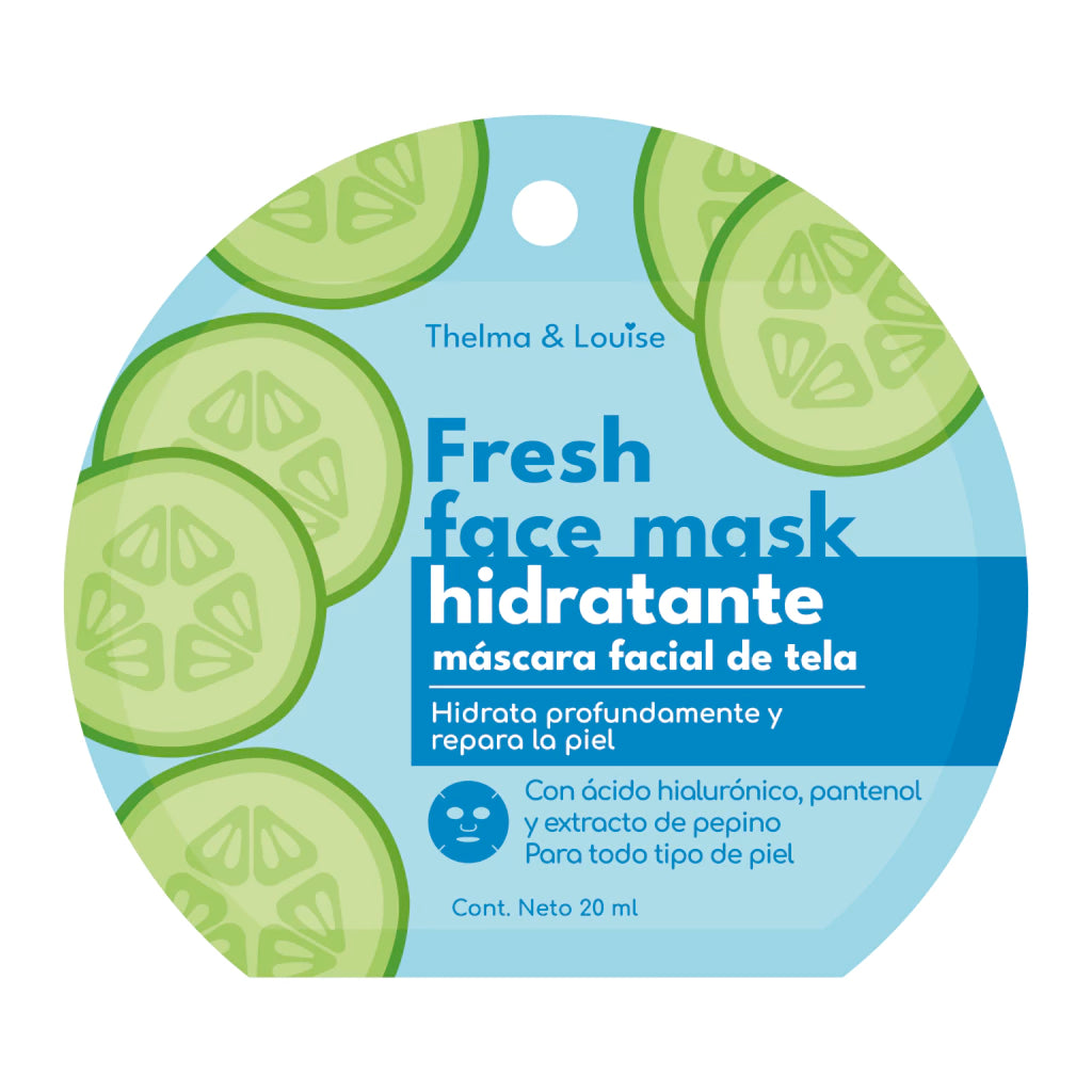 Mascarilla Hidratante Pepino Y Ácido Hialurónico 20 Ml