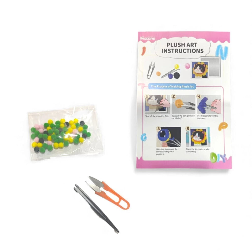 Kit DIY Fleece Plush Art 18x18cm