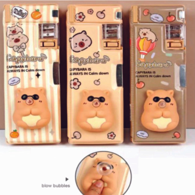 Cartuchera Multifuncional con Juego de Burbujas Capybara