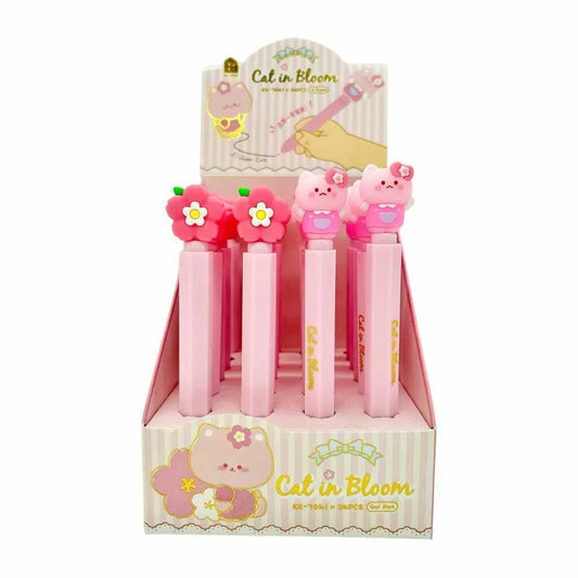 Boligrafo con protector Cat In Bloom x caja 24u
