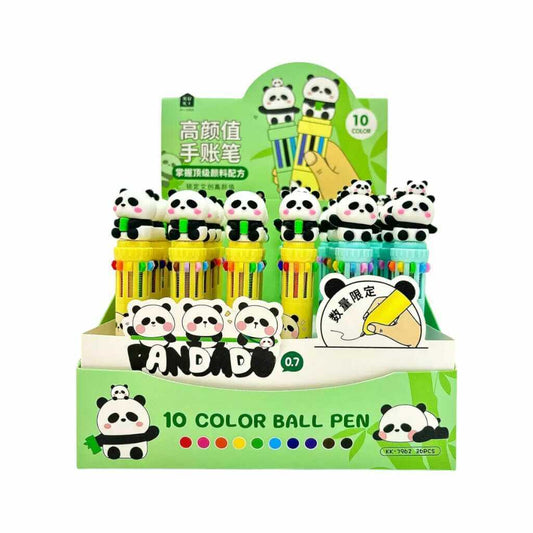Boligrafo Panda x 10 colores x caja 36u