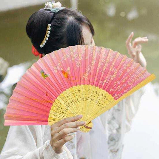 Abanico x12pcs de Madera Colores