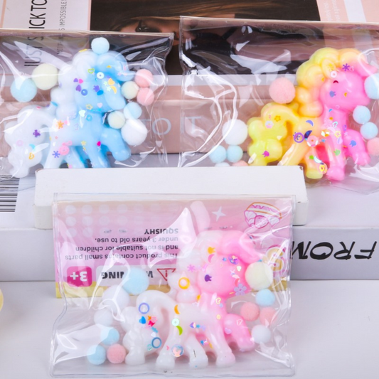 Squishy Unicornio con Glitter