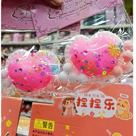 Squishy Forma Corazon con Glitter