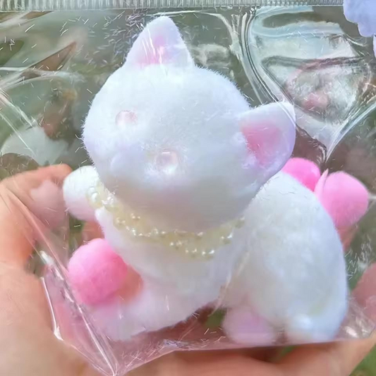 Squishy Gatito con Perlas