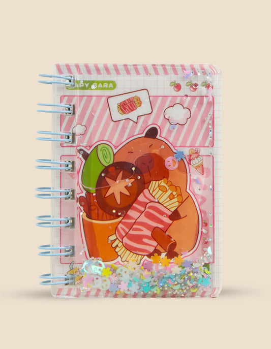 Libreta Capybara Con Glitter