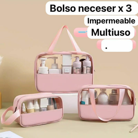 SET BOLSO NECESER x3u