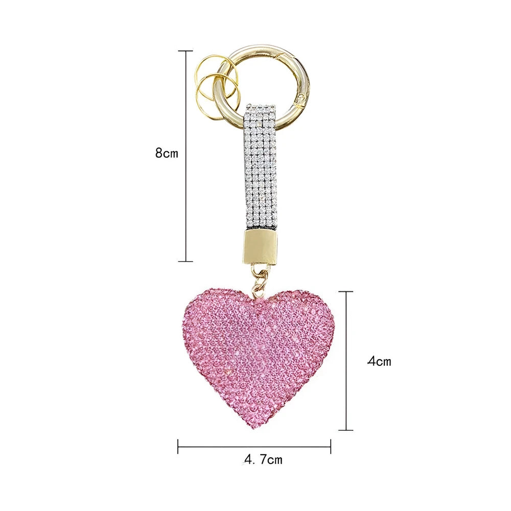 Llavero Corazón Strass + Correa